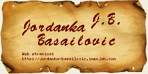 Jordanka Basailović vizit kartica